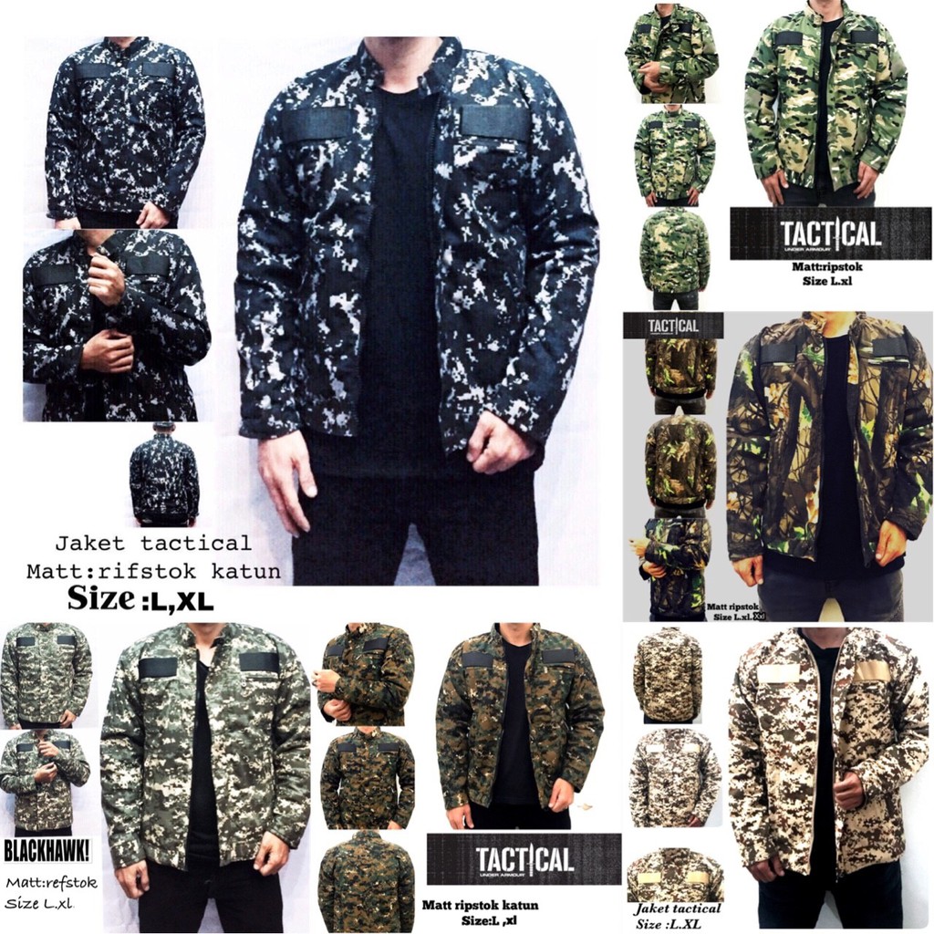 Jaket Tactical Pria Jaket Tactical Army Bomber Army Jaket TNI Jaket Bahan Awet & Nyaman Bestseller