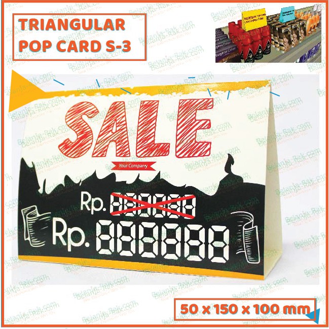 

TRIANGULAR POP CARD PROMO S-3 1 PACK ISI 10PCS