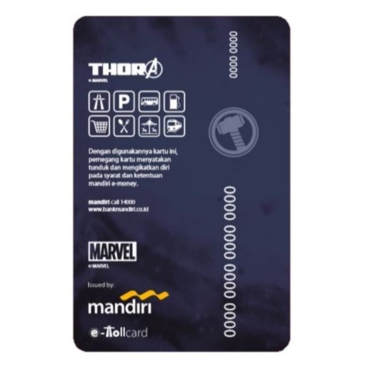 Mandiri eMoney Avengers - Thor ORI /Like eTOLL Tapcash Flazz or Brizzi