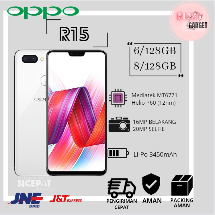 HP OPPO R15 RAM  6/128GB 8/128GB FULLSET THE BEST GARANSI 12 BULAN