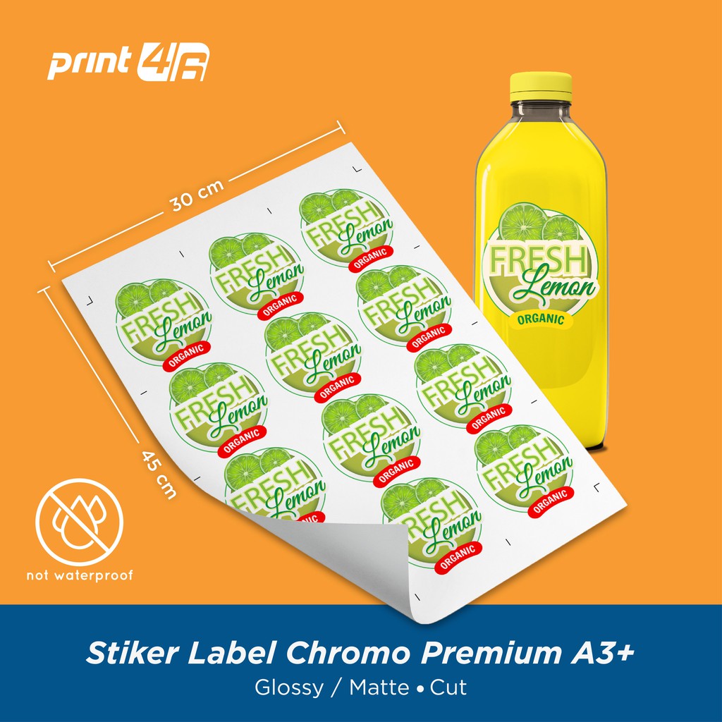 

Cetak Stiker Label Chromo A3+ CUT