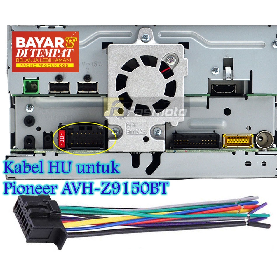 Kabel Soket Head Unit Pioneer u Pasang HU Pioneer AVH-Z9150BT/ Pioneer AVH Z9150BT/ AVHZ9150BT HU Mo