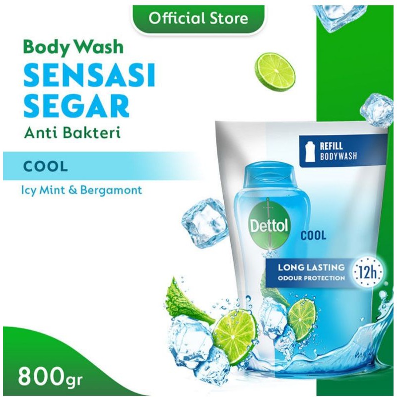 Dettol Body Wash Cool Pouch 800 ml