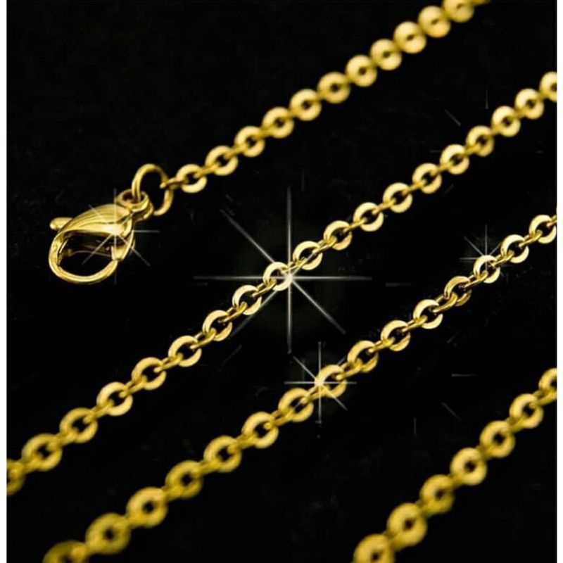 Kalung nuri nori  free Liontin bahan Titanium lapis emas24k asli anti karat