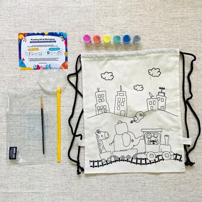

Painting Kit String Bag - Train