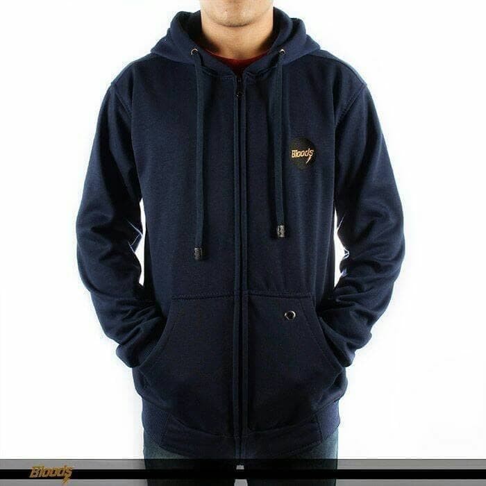 TURUN HARGA ! Jaket Distro Pria Zipper Hoodie RSCH Premium Murah - Jaket Rsch - Jaket Hoodie-BLOODS NAVY