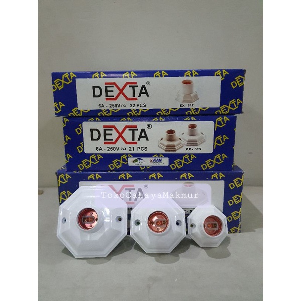 Fiting/Fitting Plafon/Rumah Lampu Plafon E27 Segi 8 512,513,514 Dexta