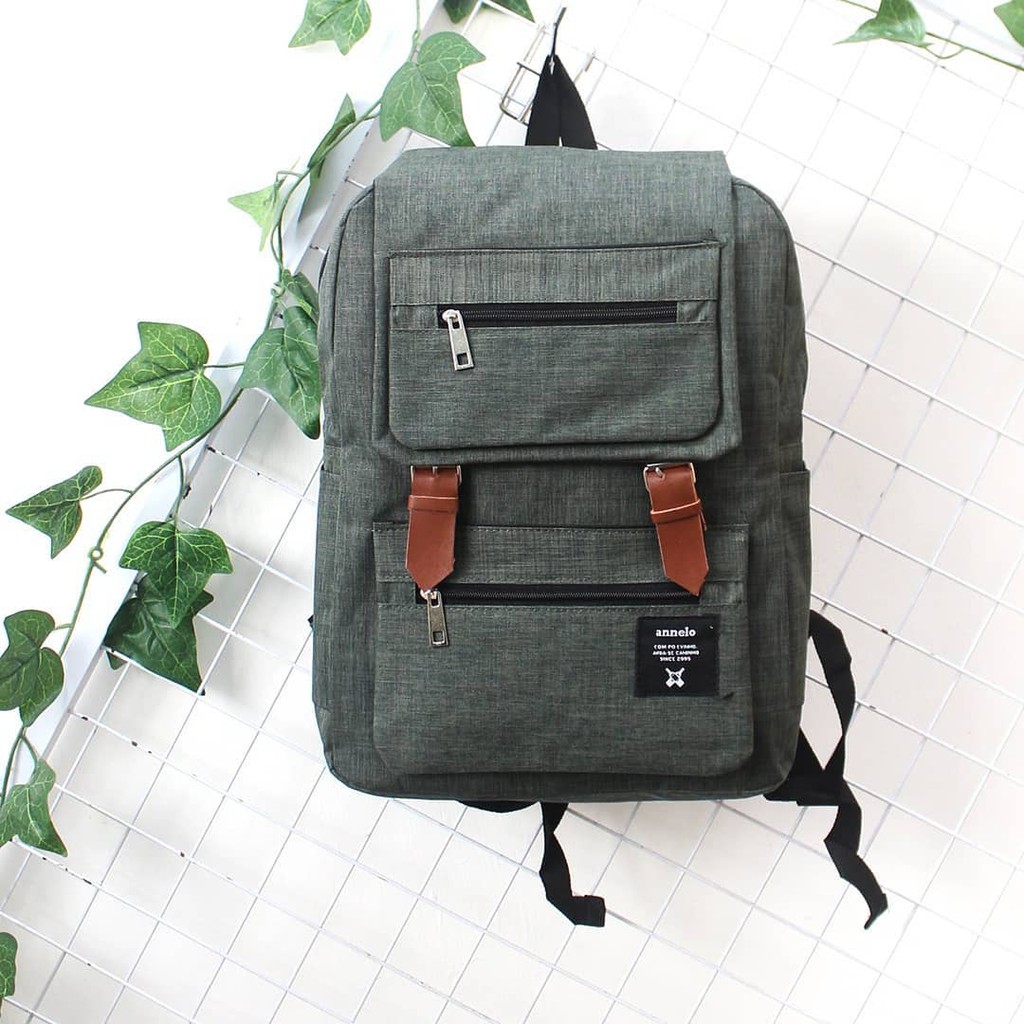 Tas Ransel Laptop Cowok Cewek Backpack Pria Wanita Ransel Distro Unisex Gesper Tas Kerja Murah