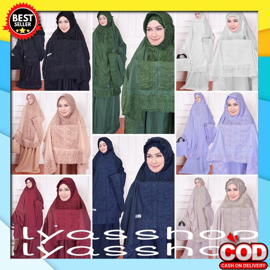 (Ono)_Mukena Roselline Jumbo Murah / Mukena Jumbo Terbaru / Mukena Kipas Jumbo Murah / Mukena Lebara