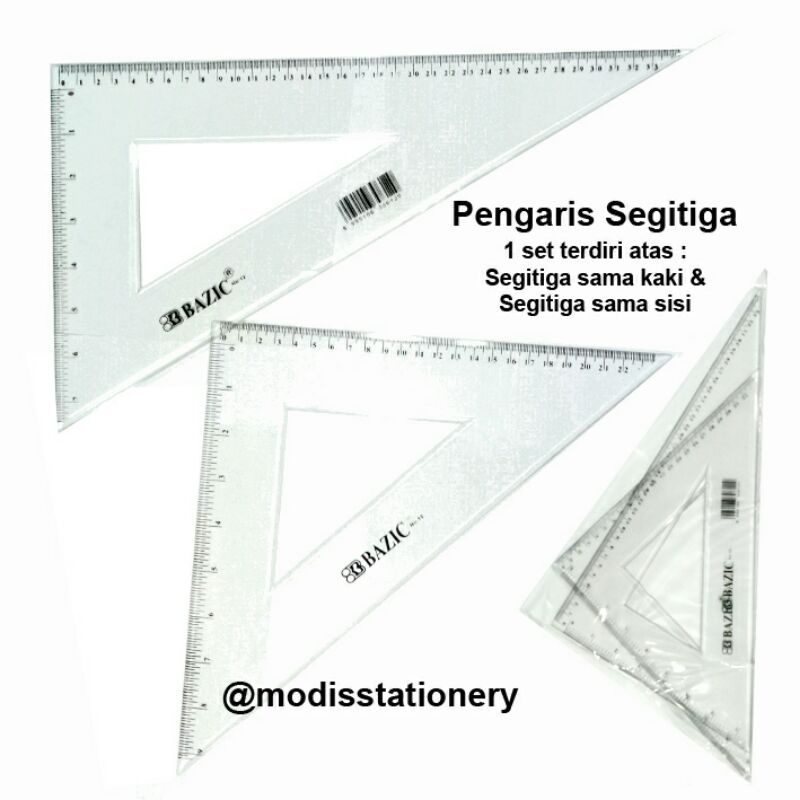 

pengaris segitiga sama kaki sama sisi ruler