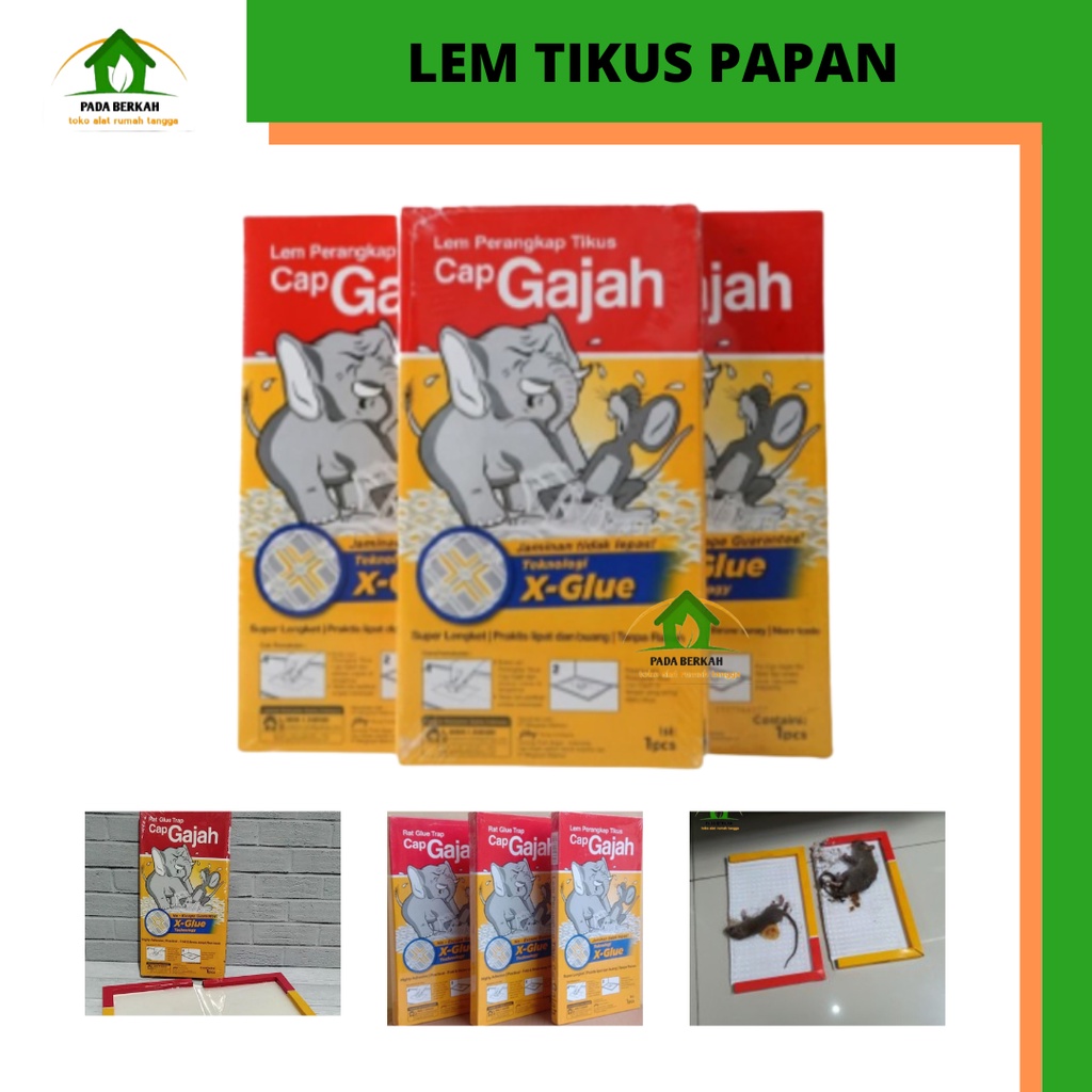 Lem Perangkap Tikus Cap Gajah Papan / Trap Siap Pakai Lem Tikus PAPAN cap gajah 70gr perangkap jebak