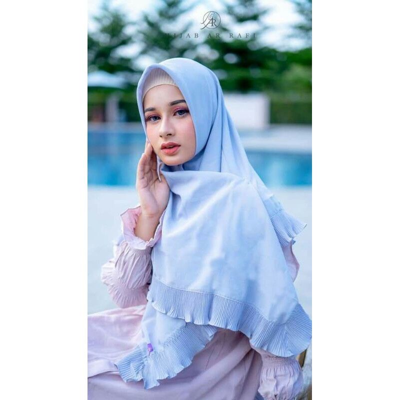 HIJAB ARRAFI AR 334 SEGI EMPAT DIAMOND TERLARIS LIST PLISKET // NH_STORE