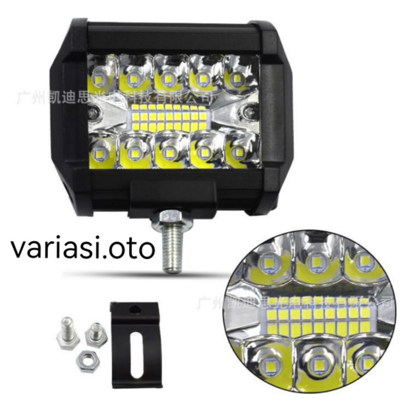 LAMPU TEMBAK SOROT LED BAR CREE CWL 57W 20 MATA 3 SUSUN LED MOBIL