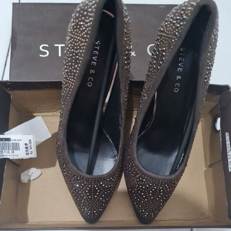 Sale Steve n Co sepatu heels pesta wanita ORI 100%, disc 25%yuk