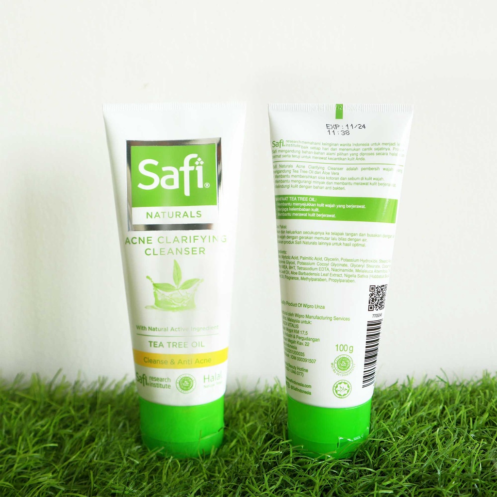 Safi Naturals Acne Clarifying Cleanser Tea Tree Oil Cleanser Face Wash Safi Sabun Wajah Jerawat