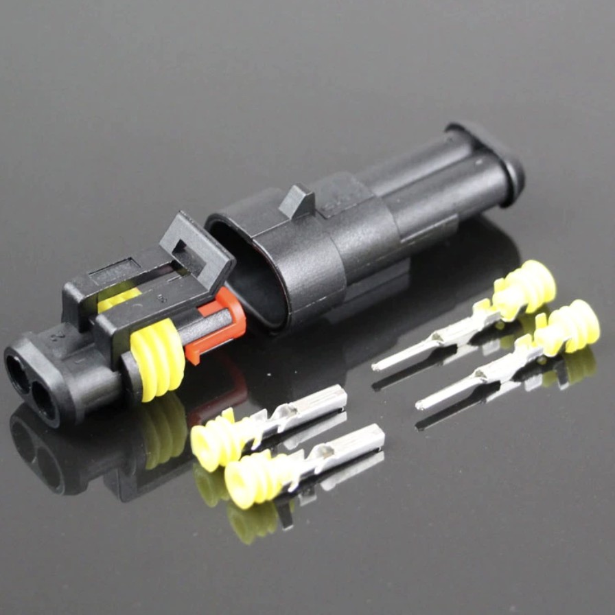 Socket Waterproof 2p Mobil Motor Lampu HID Soket Anti Air 2 pin konektor