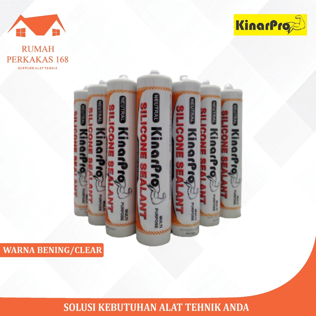 

LEM KINARPRO SILIKONE SEALENT NEUTRAL BENING/CLEAR LEM KACA NETRAL