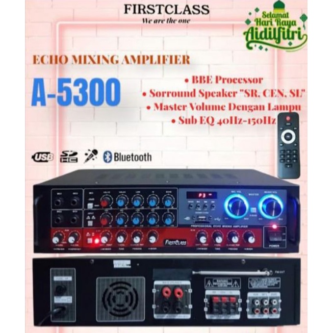Amplifier karaoke firstclass fca5300 || AMPLIFIER FIRSTCLASS FCA 5300 BBE + REMOT