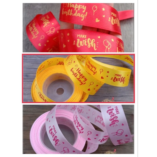 

Pita Happy Birthday Satin 1 meter