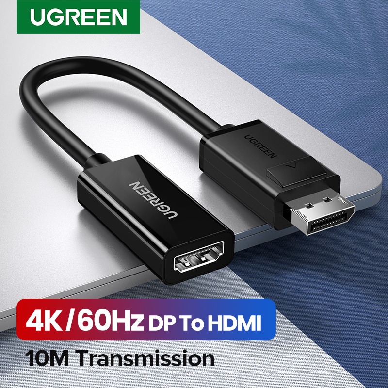 Ugreen Kabel Adapter Konverter Displayport DP 4K Ke HDMI 1080P Untuk PC / Laptop / Proyektor
