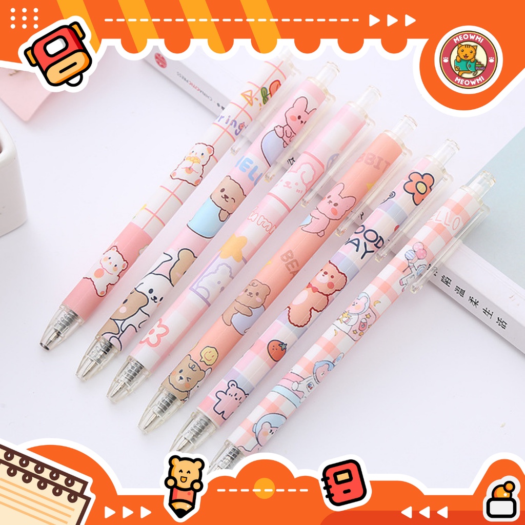 

Pulpen Mekanik Lucu Karakter Bear Aesthetic Gel Pen PN0362