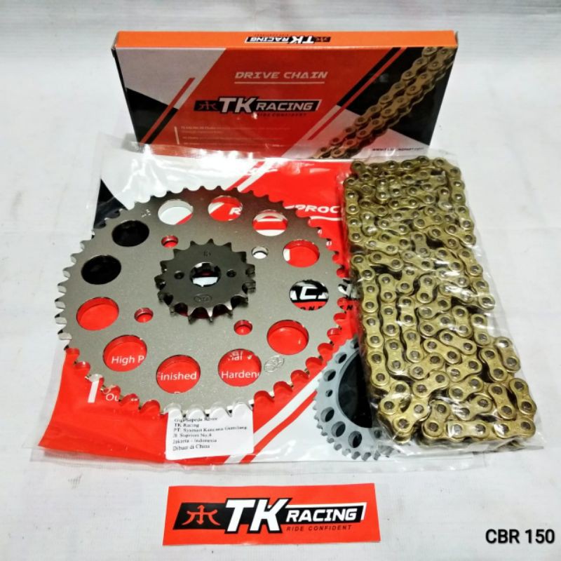 Gear Set CB150R CBR150 Verza Sonic 150 R TK racing 428 (Baut 4)