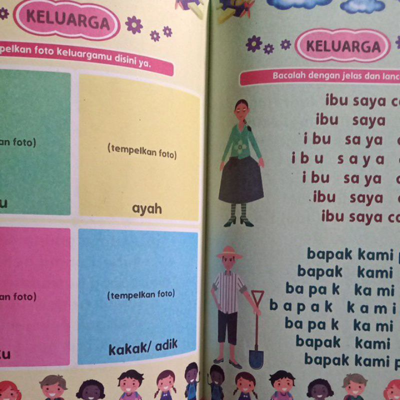 Buku aku bisa lancar membaca ba bi Bu be bo