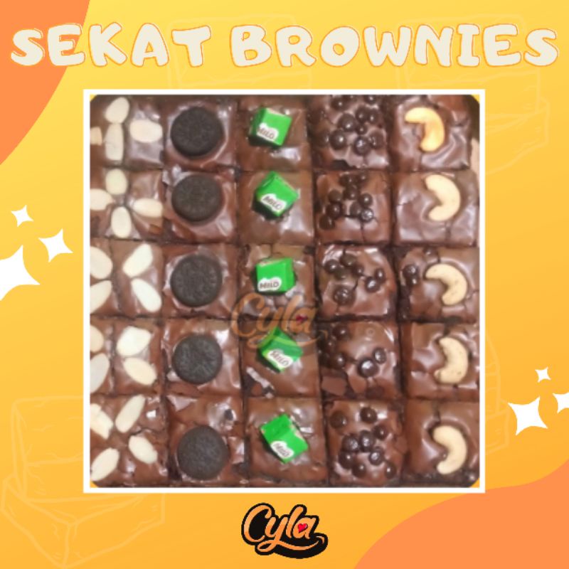 

Brownies panggang fudgie cake cokelat sekat