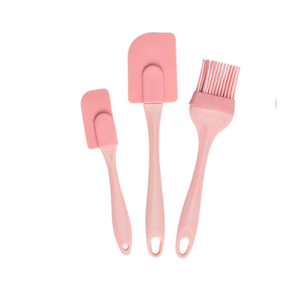 Nanas 3 Pcs/Set Silikon Kuas Minyak Perlengkapan Kue Rumah Hijau Pink Dapur Kue Kitchenware Set