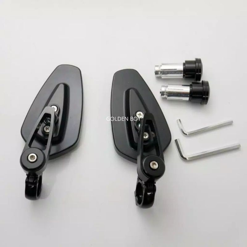 Spion oval ber end universal untuk semua motor bisa boss KACA BIRU