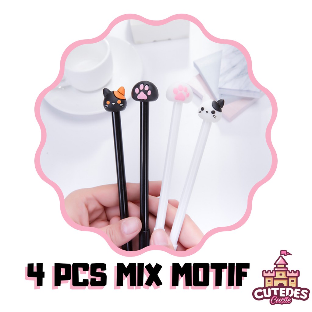 

Pulpen Karakter CAT Paw Bundle 4 Pcs Mix Motif