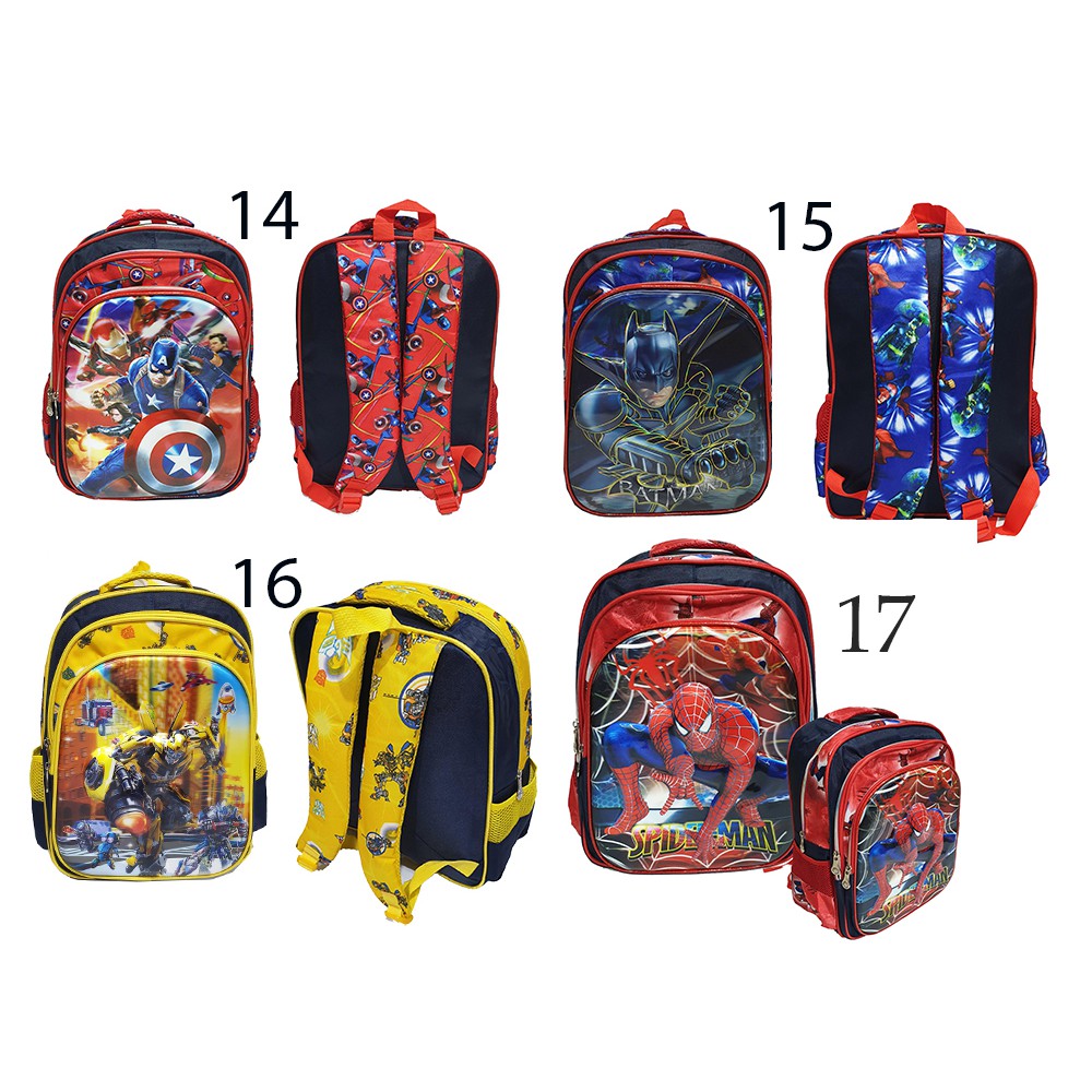 PROMO RANDOM ANAK SEKOLAH CUCI GUDANG Tas RANSEL Anak Sekolah SD Perempuani 5D TIMBUL / USAP IMPORT - Ukuran Besar Dan Luas ( ADA PILIHAN RANDOM  )