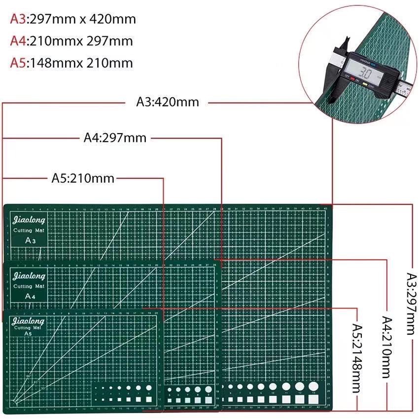 Alas Potong Ukuran A3 /A4 PVC Cutting Mat Cutting Pad Board Alat DIY Double Size