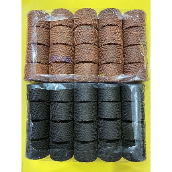 TALI NILON SOL SEPATU ISI 10 PCS ATAU 20 PCS  HITAM atau COKLAT / BENANG LAYANGAN / TALI KASUR