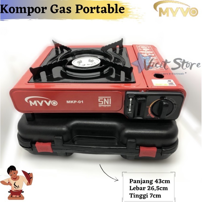 Kompor Gas Portable 2in1 Merk Myvo MKP 01