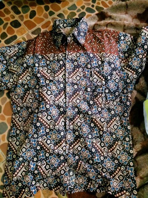 Bswart Batik Hrb026 Kenongo Hem Pendek Padi Pekalongan M L Xl Batik Pria Murah Modern Grosir