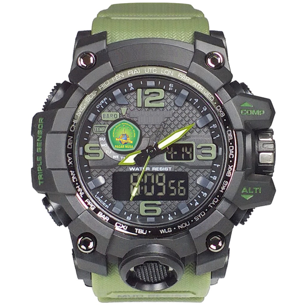 (Istimewa Bossque) Jam PAGAR NUSA - NU DT Tali Hijau (Exclusive)