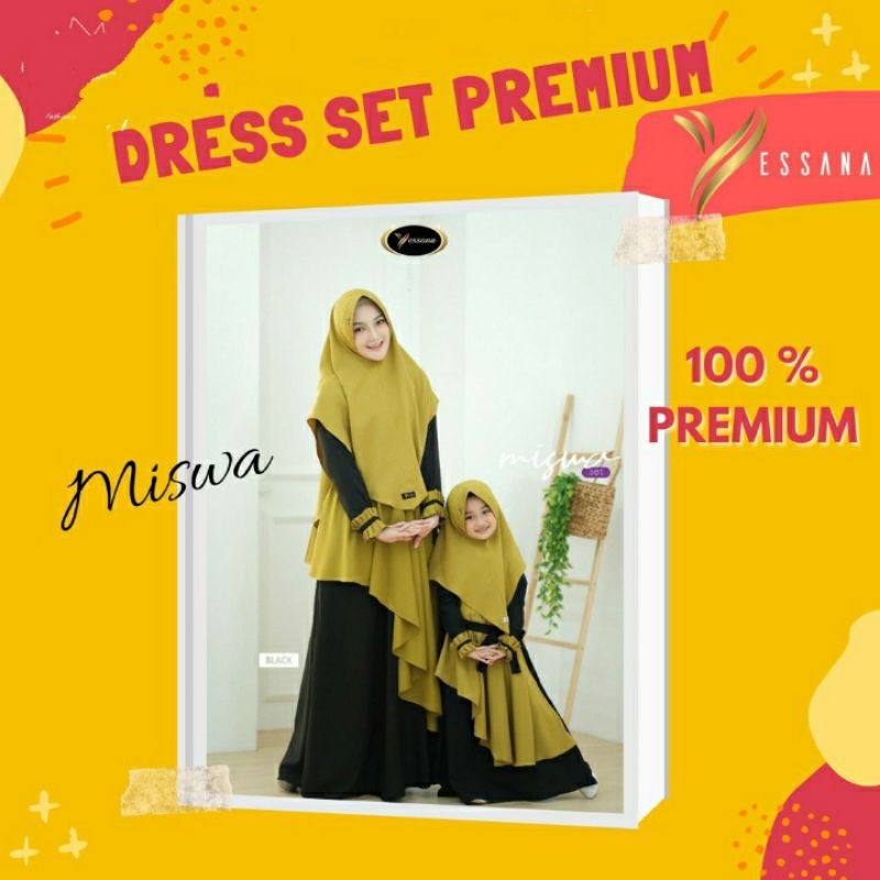 Yessana Gamis Dress Baju Elegan Wanita Cewek Miswa Murah Limited Bahan Premium Size S M L XL