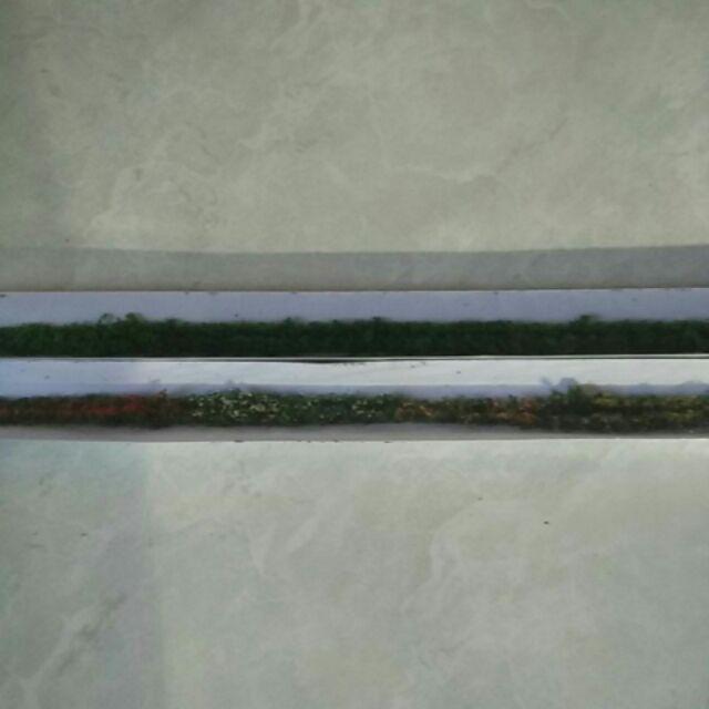 Perdu Hias Sangat Kecil Hijau Bunga Abu-abu - Bahan Maket Trg