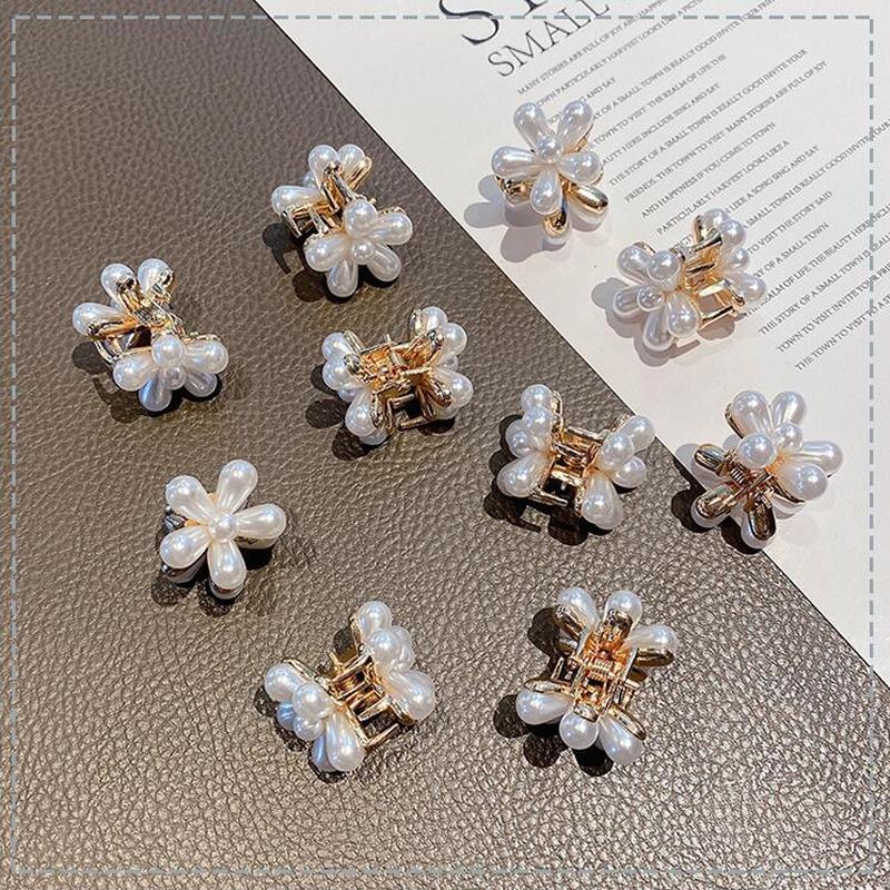 We Flower Small Wintersweet Pearl Hair Clips for Girls Engagement Wedding Bride Hairpin Bobby Pin