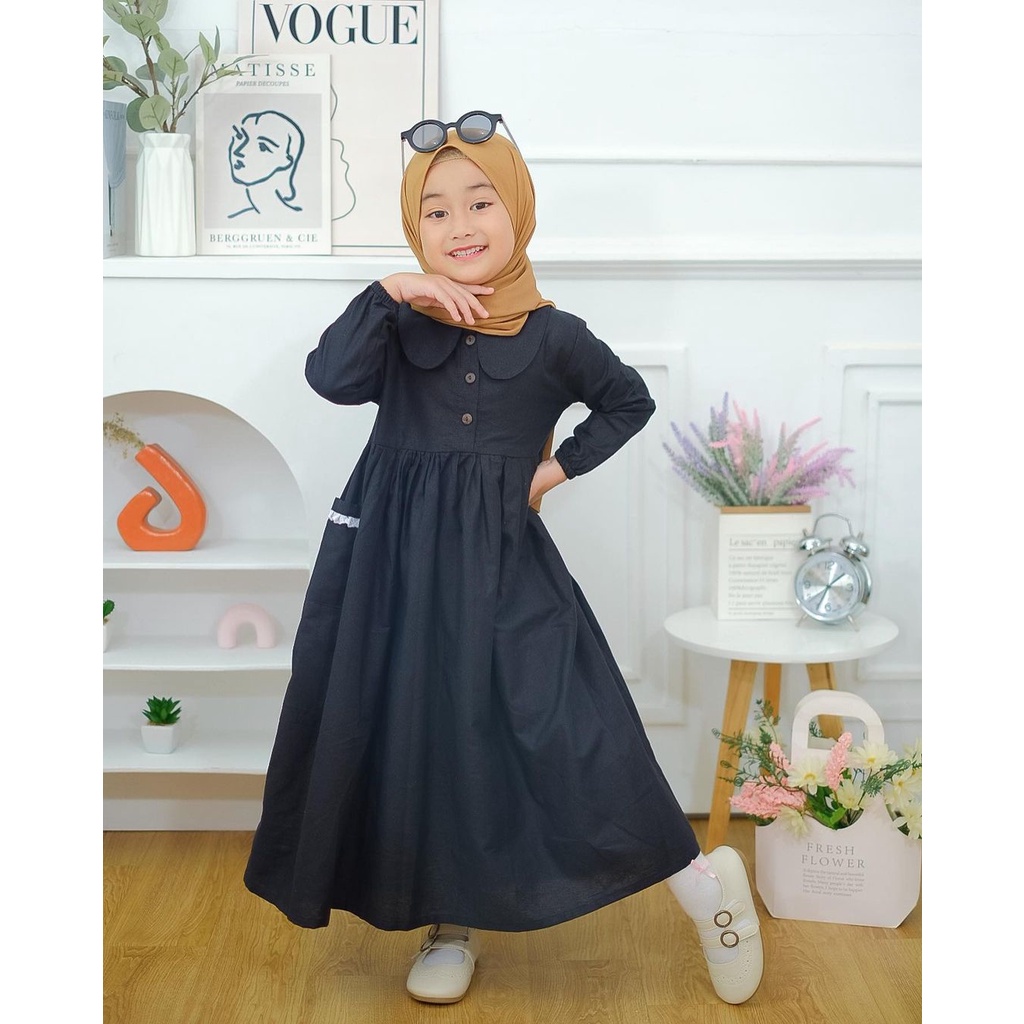 Grosir Terlaris Gamis anak karakter  katun Jepang 1-5tahun Keren (pre order) Elegan