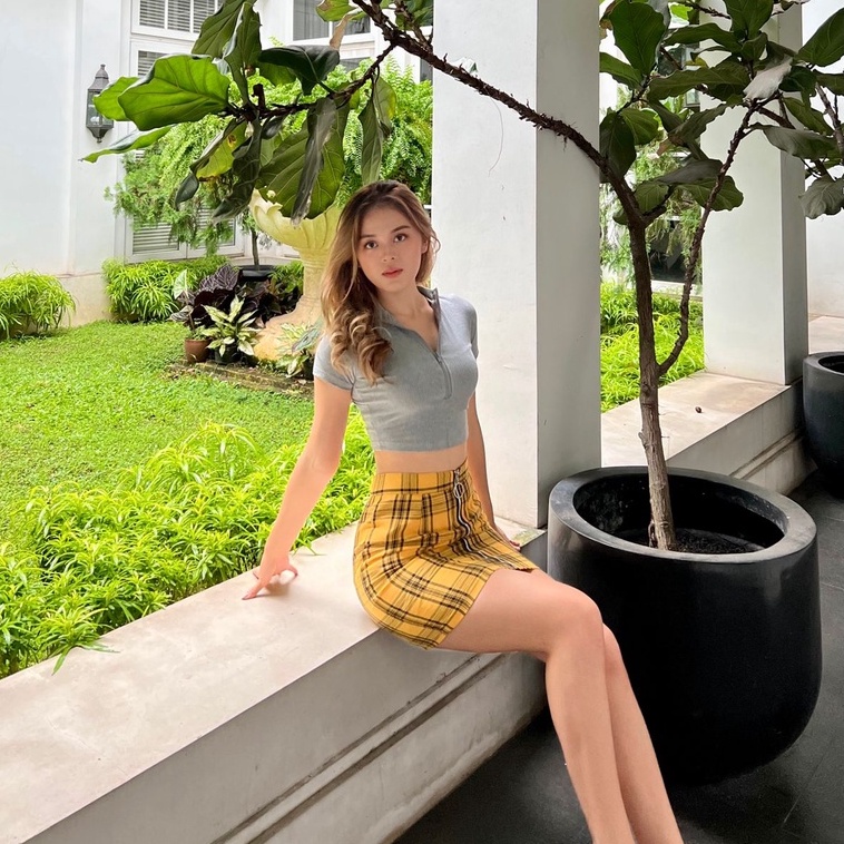 [SS] Pluffyschoice Grace Tartan Skirt Rok Wanita-3