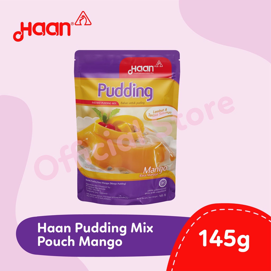 

HAAN PUDDING MANGO 145gr - BAKING PREMIX FLOUR