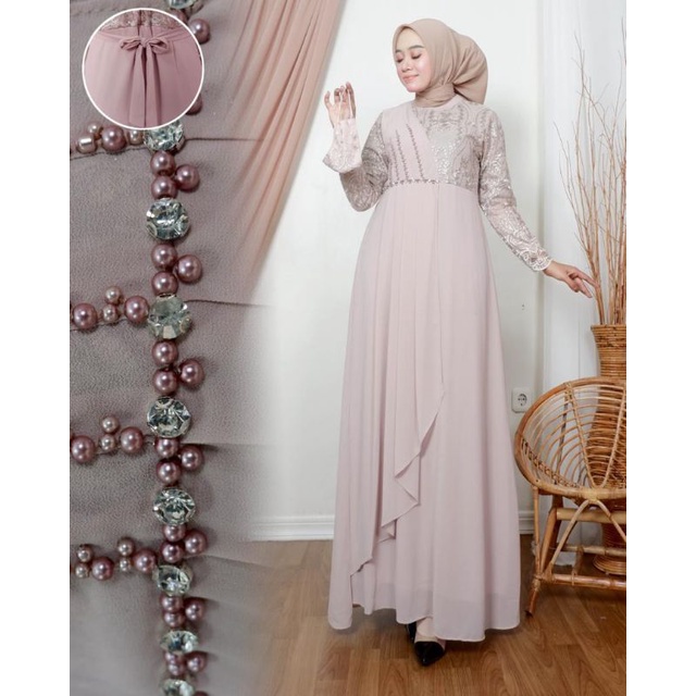 Realpict gamis mikayla//Dress lebaran terbaruu//gamis lebaran//gamis modern //gamis terlariss