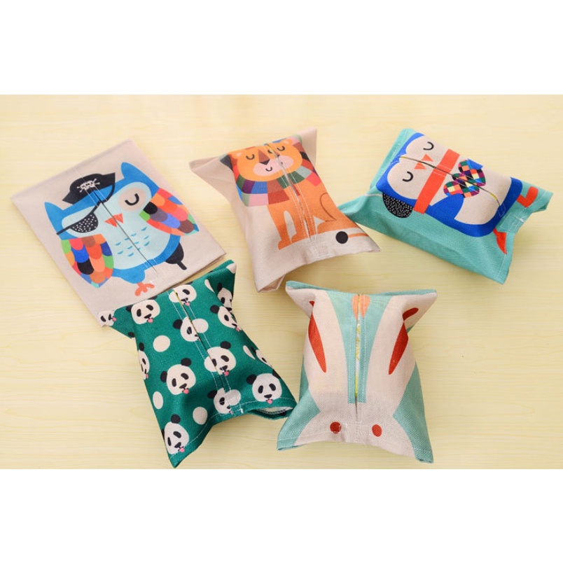 Tempat Tisu Karakter Lucu Animal Tissue Case Cover Sarung Tissu J151