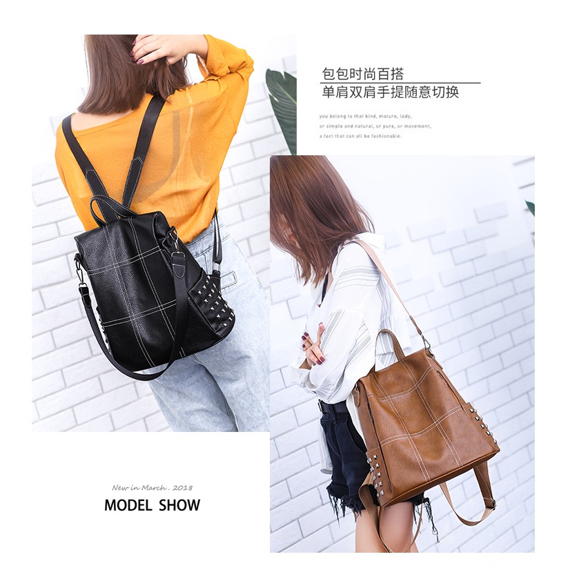 MULTIFUNGSI BACKPACK WANITA IMPORT SHOULDER BAG WANITA RANSEL LADY  FASHION SPORTY KOREA STYLE 6948