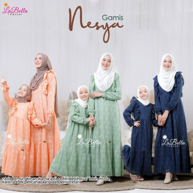 GAMIS BROKAT NESYA LABELLA COUPLE IBU ANAK (2-11 TAHUN)