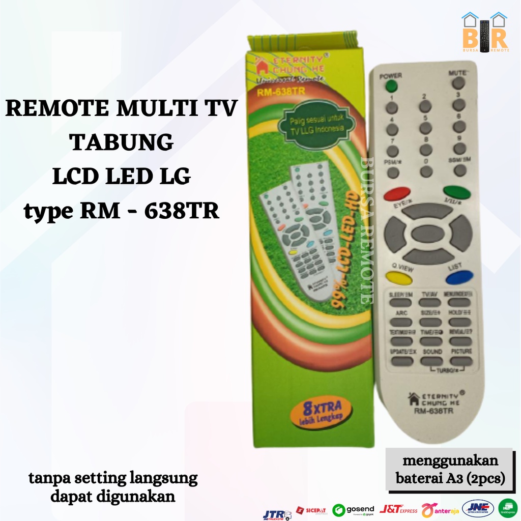 Remot  Remote MULTI TV LG TABUNG  LCD LED type 638  ecer dan grosir