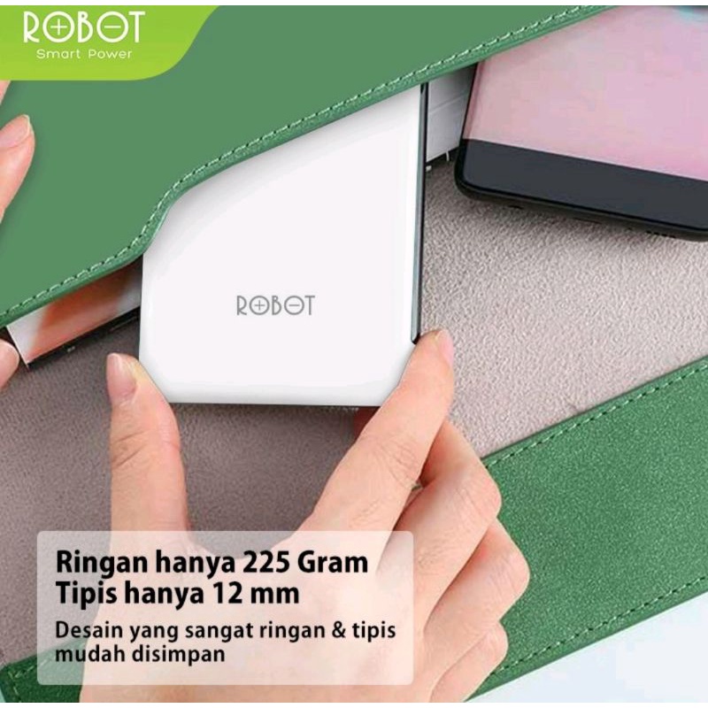 Power Bank ROBOT RT180 Dual Input port Type C &amp; Micro (Kapasitas 10.000 MAH)