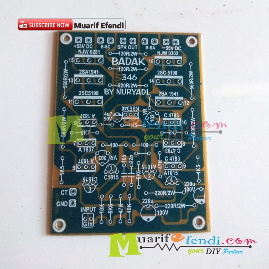 PCB Power Amplifier NKRI Badak Bostrap 346 SUB LOW